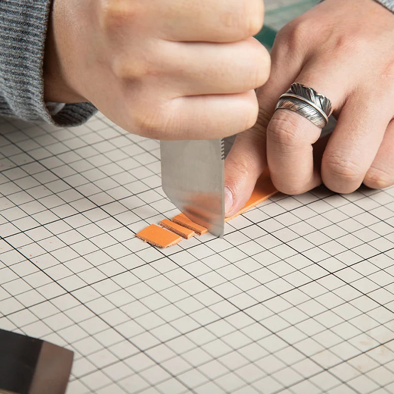 WUTA Design Professional Leather Thinning Knife Skiving, Round/Flat/Slanted Blade,Right/Left Handed