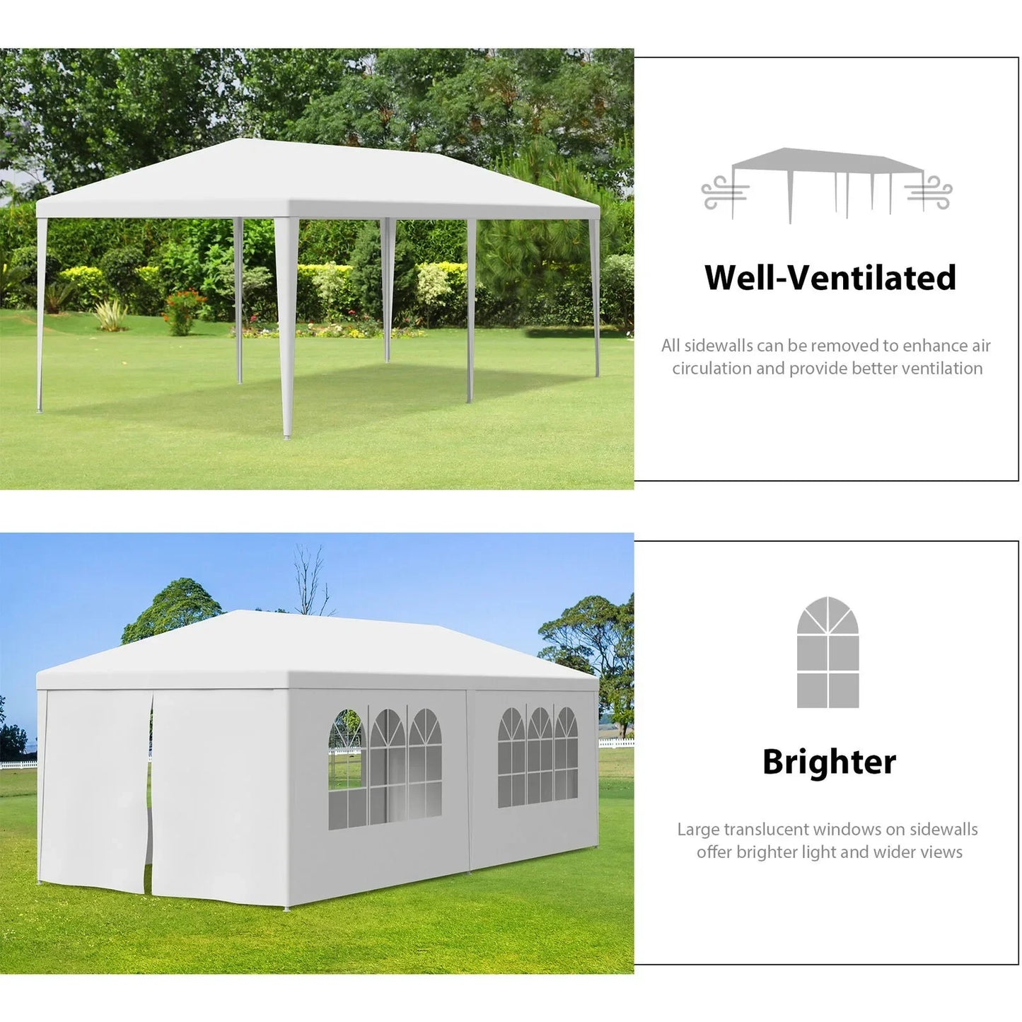 Commercial Instant Gazebo Tent US 10x10/10 x 20/10 x 30 foot outdoor Gazebo party tent with 6 Walls