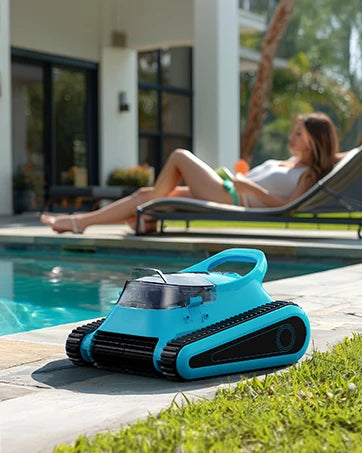 Pool Vacuum Cordless Pool Cleaners/In or Above Ground Pool/Wall Floor Waterline 180W Powerful