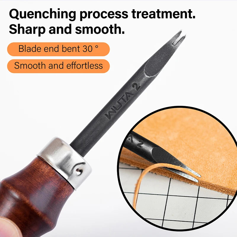 WUTA Sharp Leather Edge Beveler Edge Skiving Polishing Leather Tools /Belt Maker High Carbon Steel