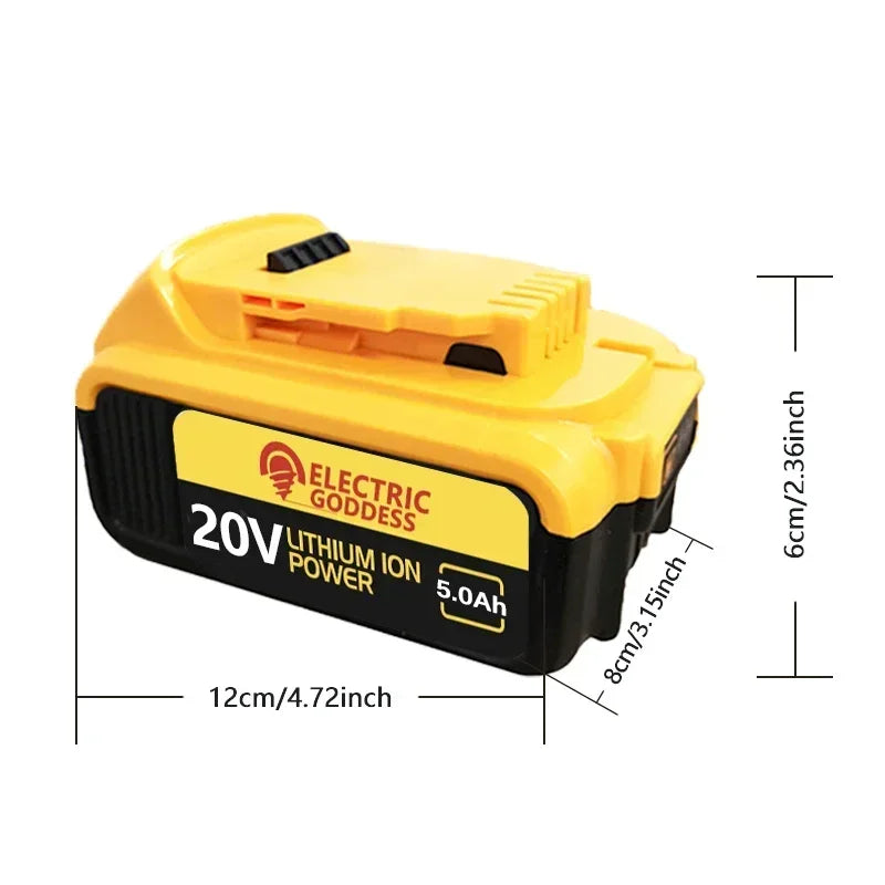 Lithium-ion Battery 20V 5Ah Battery Power Tools Lithium-ion Replacement Battery Dewalt 20V Battery