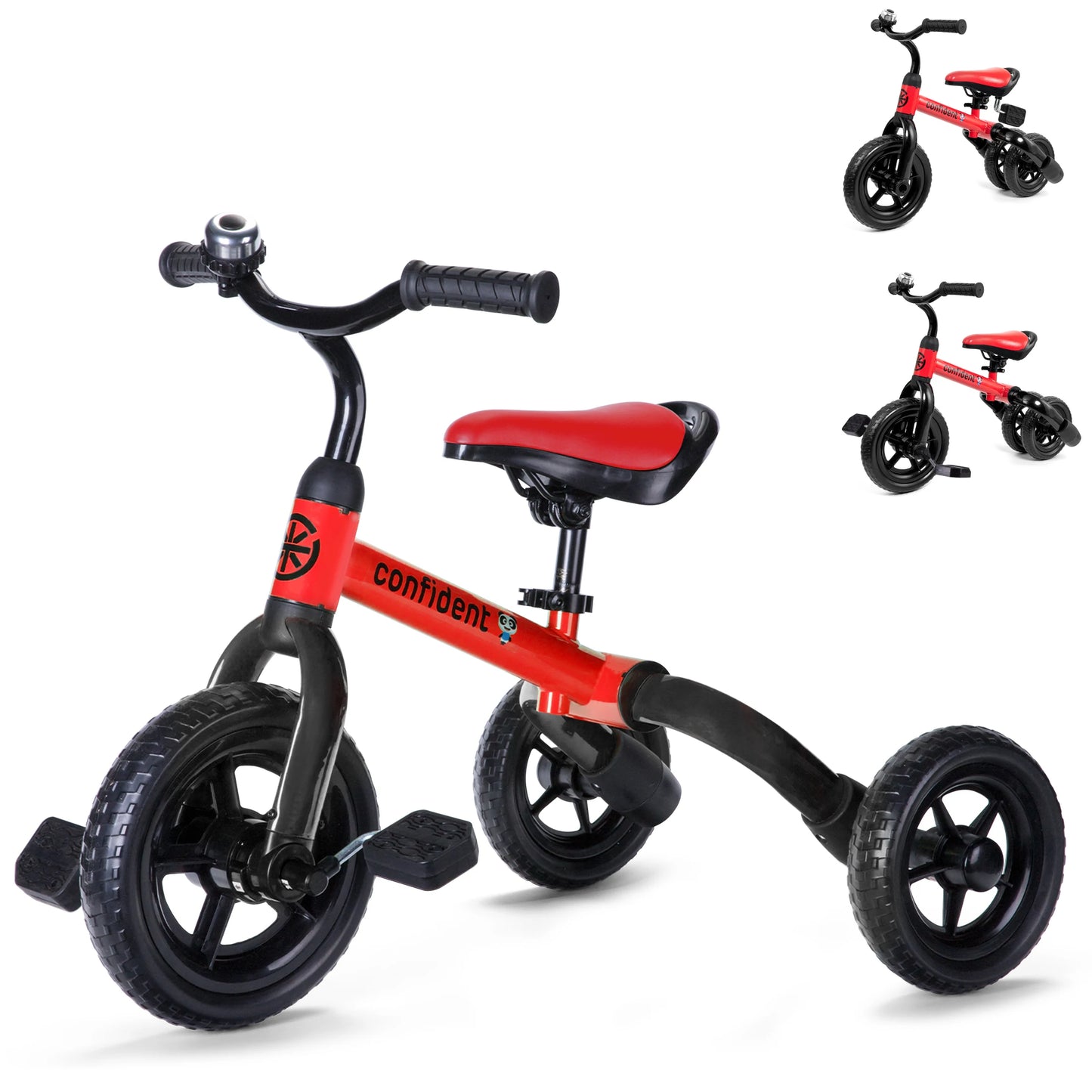 Toddlers Tricycle for 2/3/4/5 Years Old Boy&Girl with Detachable Pedal And Training Wheel Baby Gift