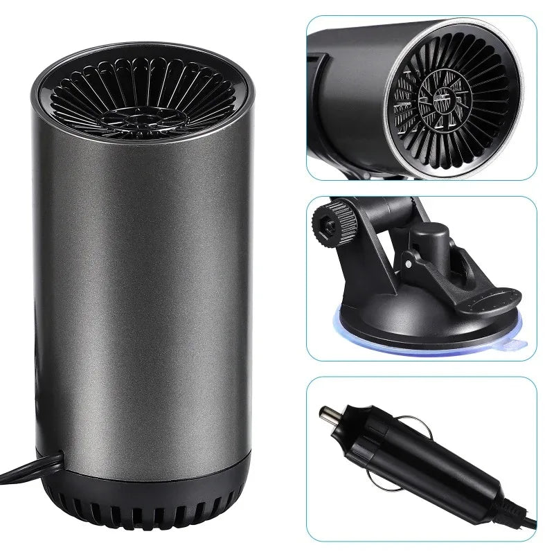 Heater Car That Plugs Lighter Windshield Defogger Portable Defroster Fan 12 Volt Heating USB Mini