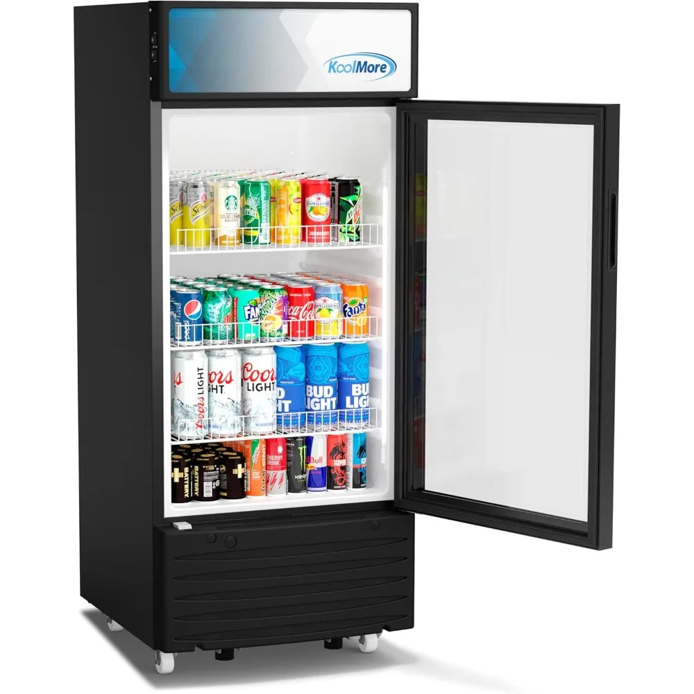 1D-6C 6 Cu. Ft. Commercial One Glass Door Display Upright Beverage Refrigerator Cooler Merchandiser