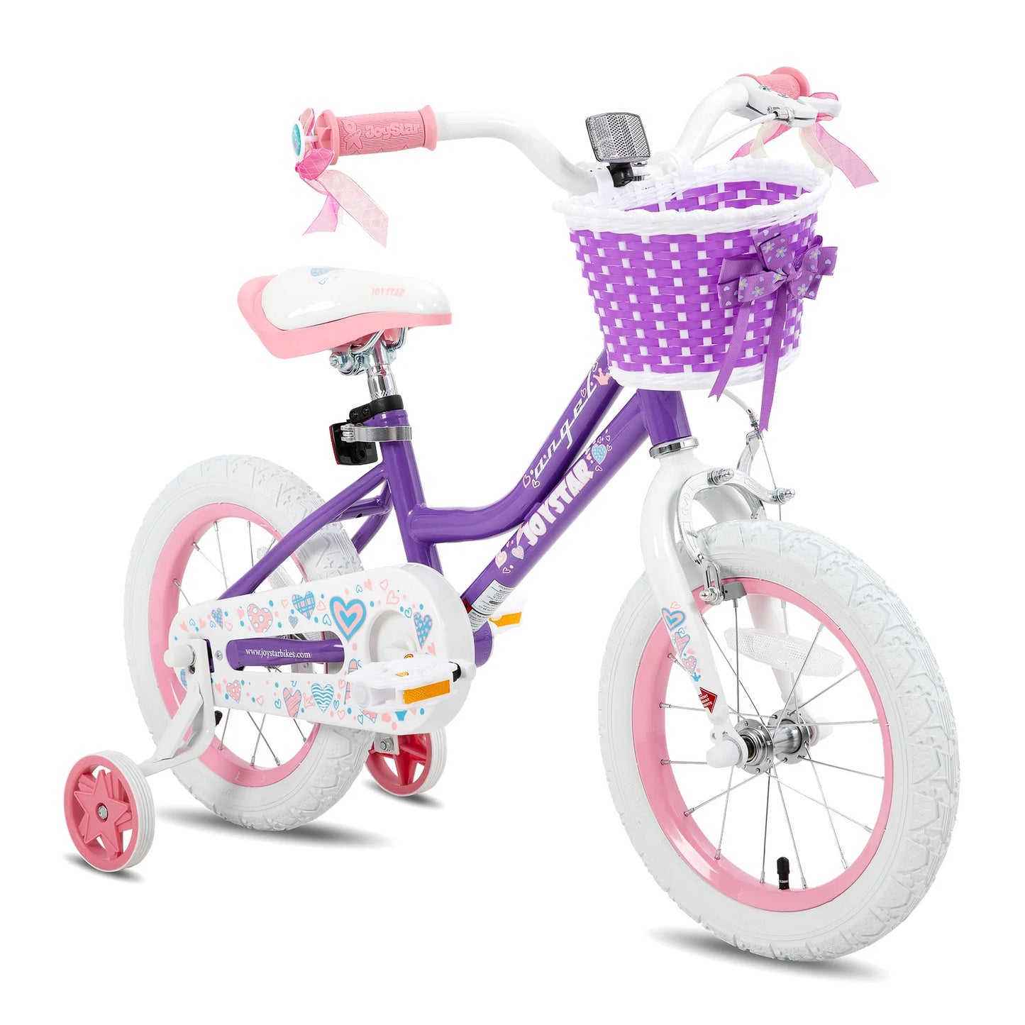 US warehouse Colorful Girls Bike with Basket & Training Wheels 12 14 16 18 Inch Kids Bike Foot Brake
