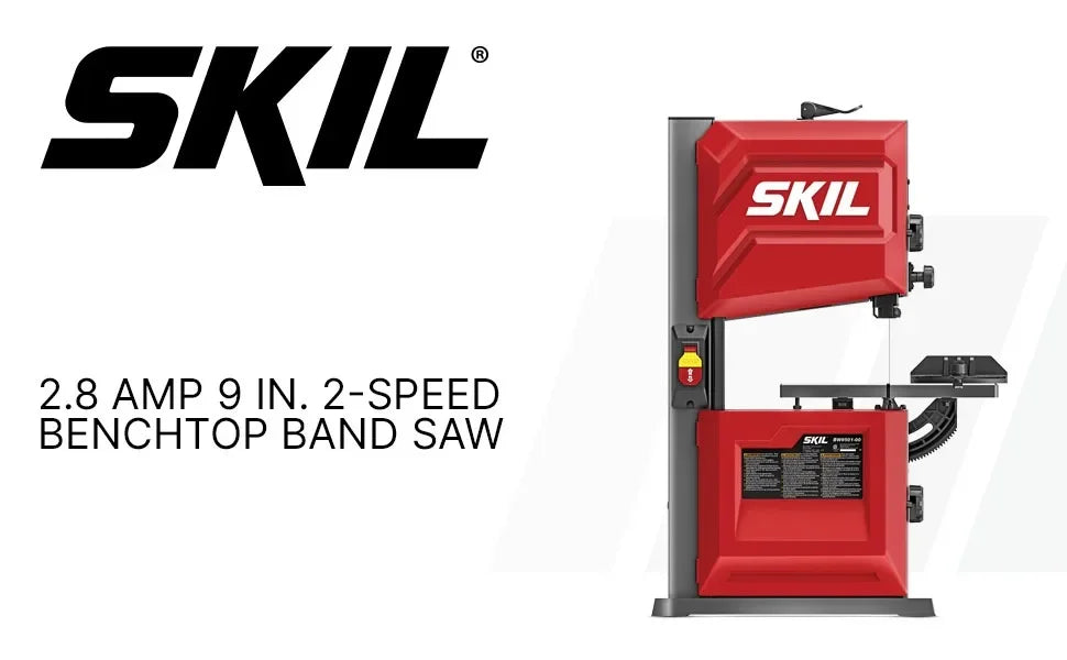 SKIL 2.8 Amp 9 In. 2-Speed Benchtop Band Saw for Woodworking - BW9501-00