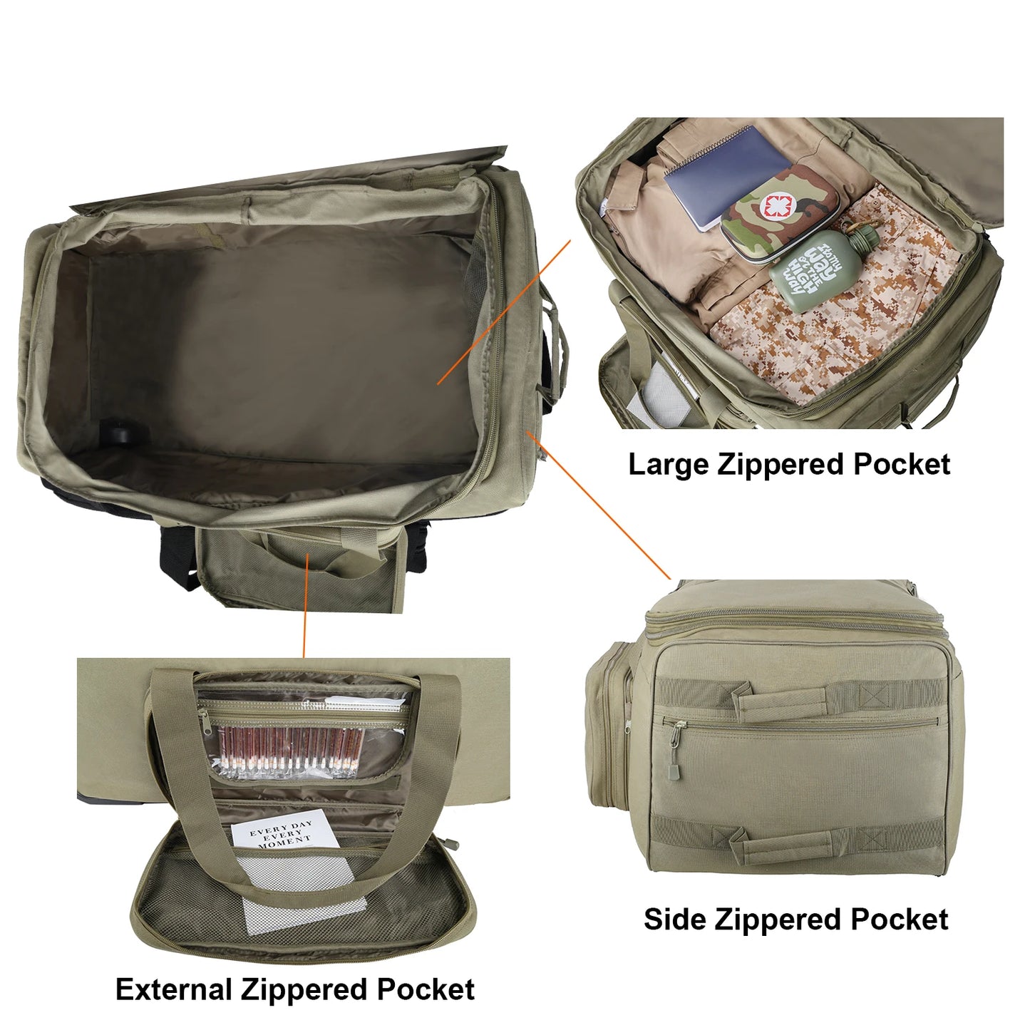 LQARMY 124L Outdoor Camping Travel Bag Large Trolley Case Waterproof Nylon Practical Travel Handbag