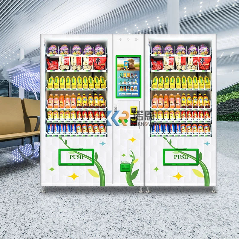Smart Vending Machine Large Touch Screen/Cold Drink Automatic Drinks Snack Combo Vending Machine