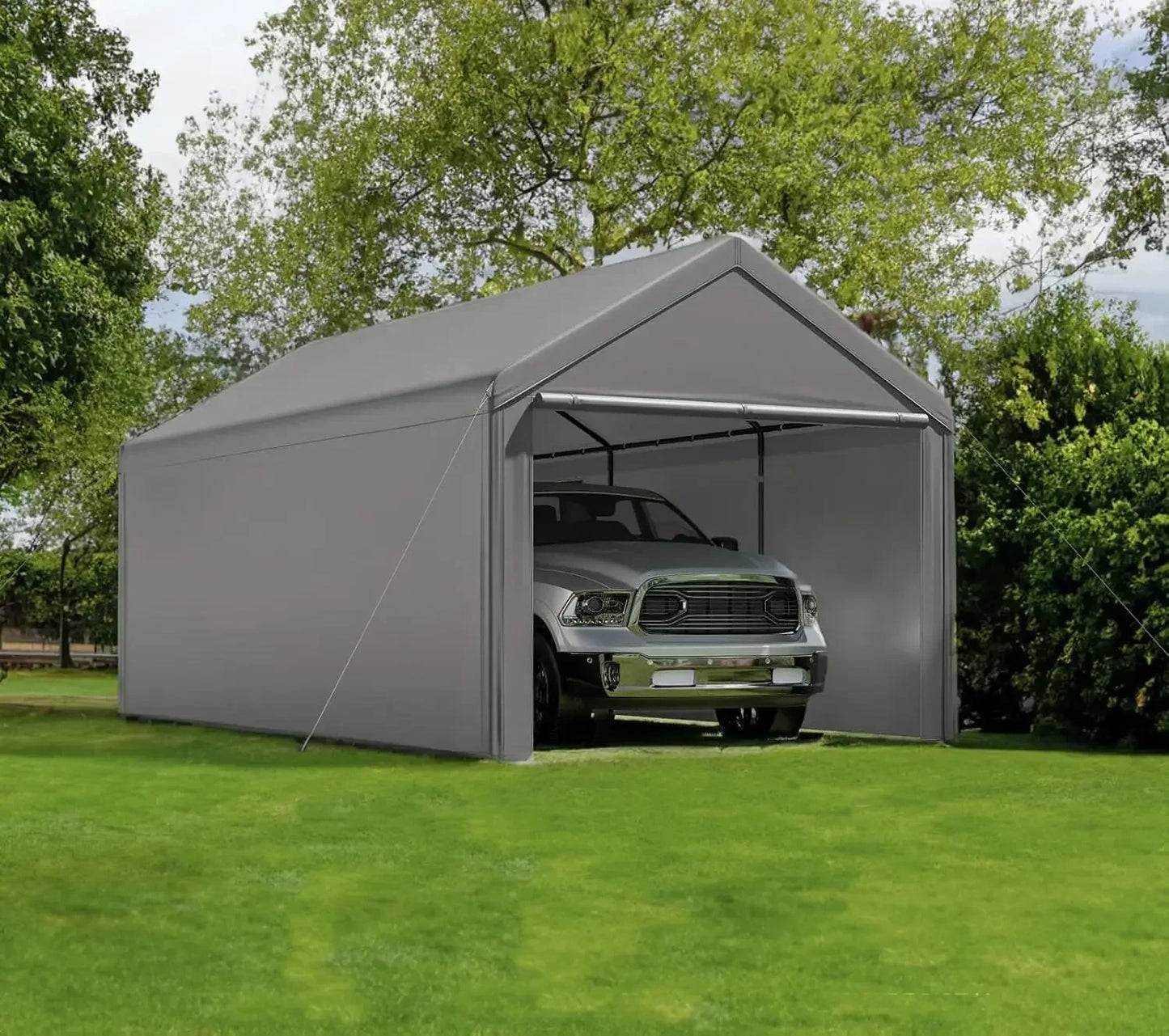 [XMSJ-Limited Stock, Buy Now!]Carport 10x20 Ft Heavy Duty Canopy Steel Canopy Storage Shed