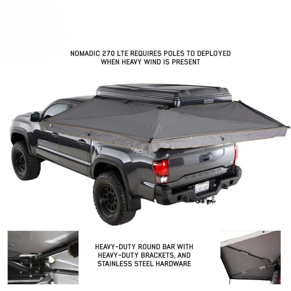 NEW - Dark Gray Drivers Side Awning ,Includes Black Travel Cover ,Full Coverage,Weather Resistant