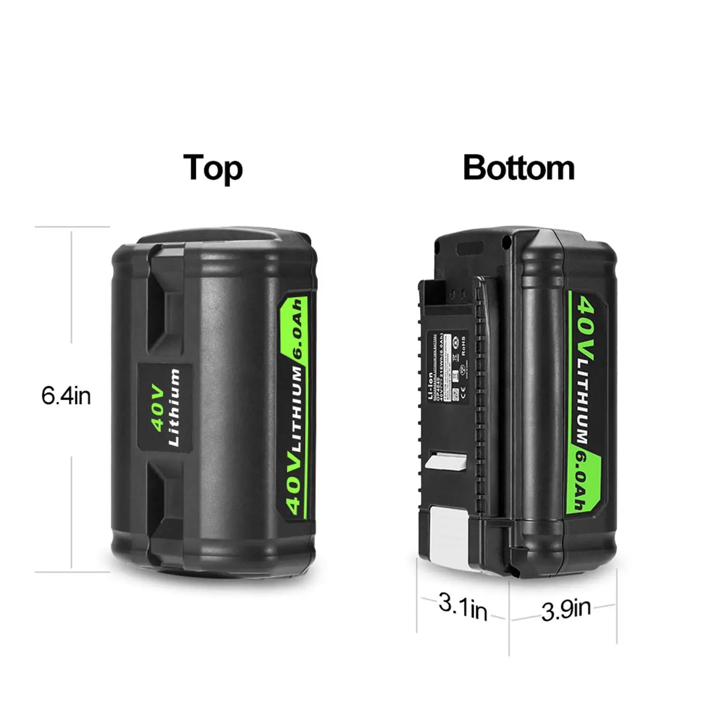 KUNLUN/Ryobi 6.0Ah 40V Li-ion Battery/OP40401 OP4050A OP4050 RY40502 RY40200 Rechargeable Battery