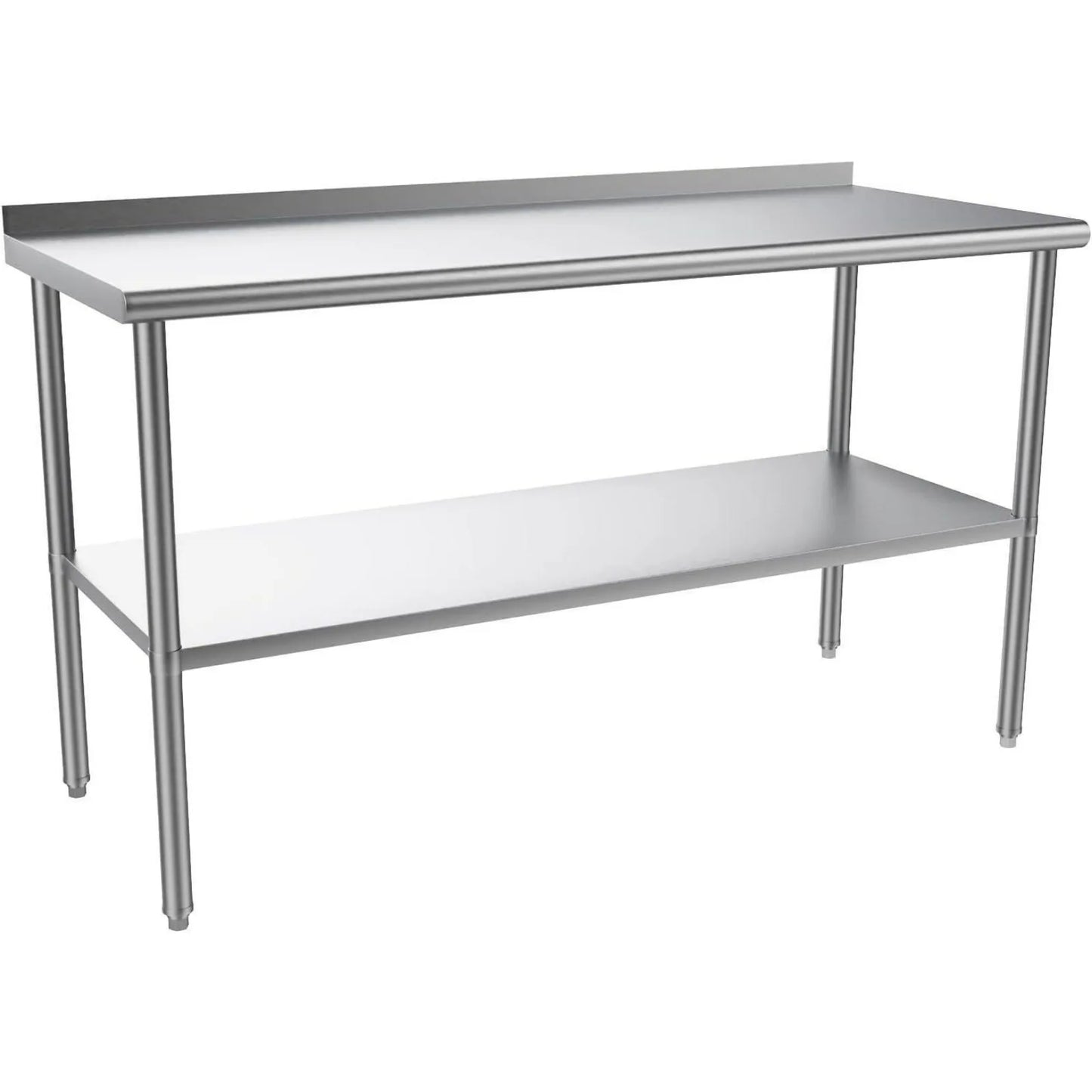 US 24''Casters Heavy Duty Stainless Steel Table Prep & Work/Backsplash/Undershelf Tables