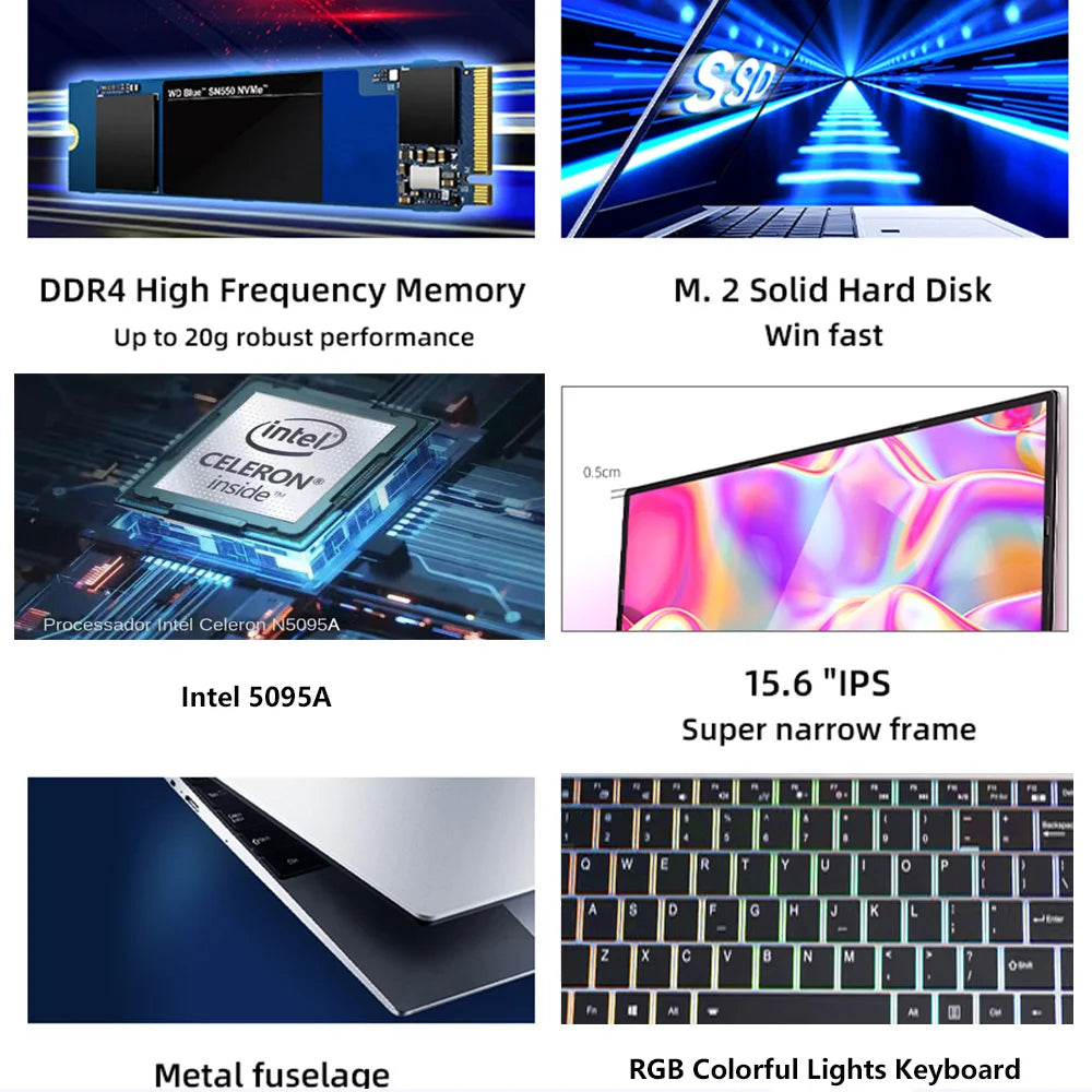 2024 Touch Screen Laptop w/Graphics GeForce MX450 Computer PC 15.6 Inch Intel N5095A 64GB RAM 1TB