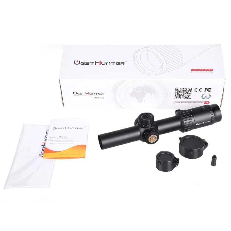 WestHunter HD 1-6X24 IR LPVO Riflescopes R/G Illumination Etched Glass Reticle Hunting Sights