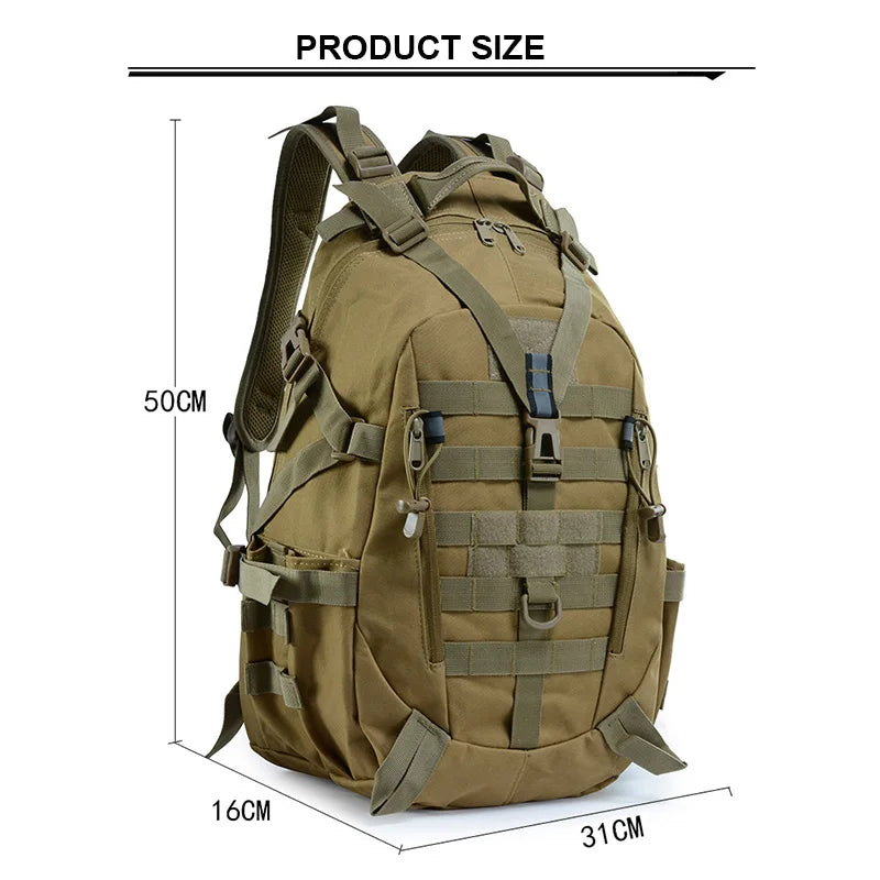 Military Tactical Backpack Men Assault Pack Army Molle Bag 25L Outdoor Travel Bag 900D Waterproof Hiking Camping Rucksack