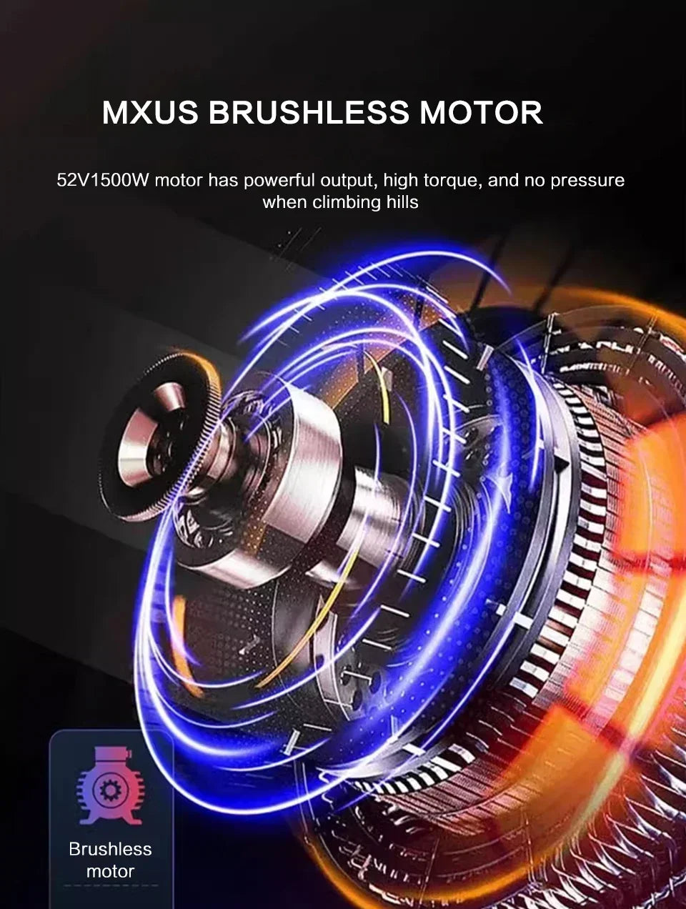 Ebike AKEZ King Kong1500W 48V 41AH dual battery, 20-inch fat tires, hydraulic oil brakes