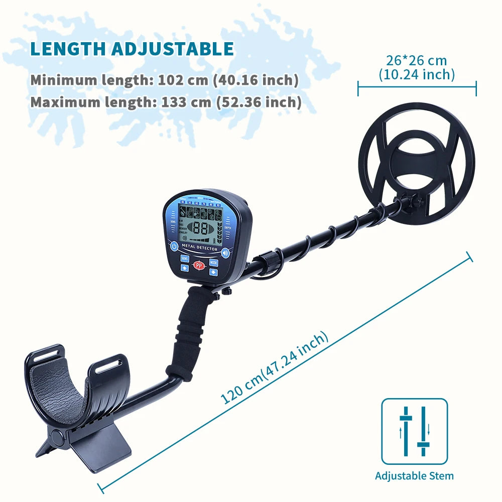 Professional high-sensitivity underground metal detector/LCD target identification