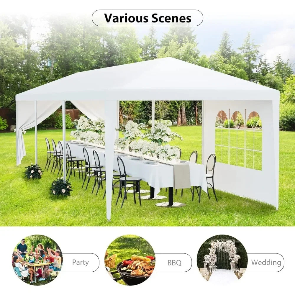 10'x30' Outdoor Canopy Tent Patio Camping Gazebo Shelter Pavilion  Events Tent W/Removable Sidewall