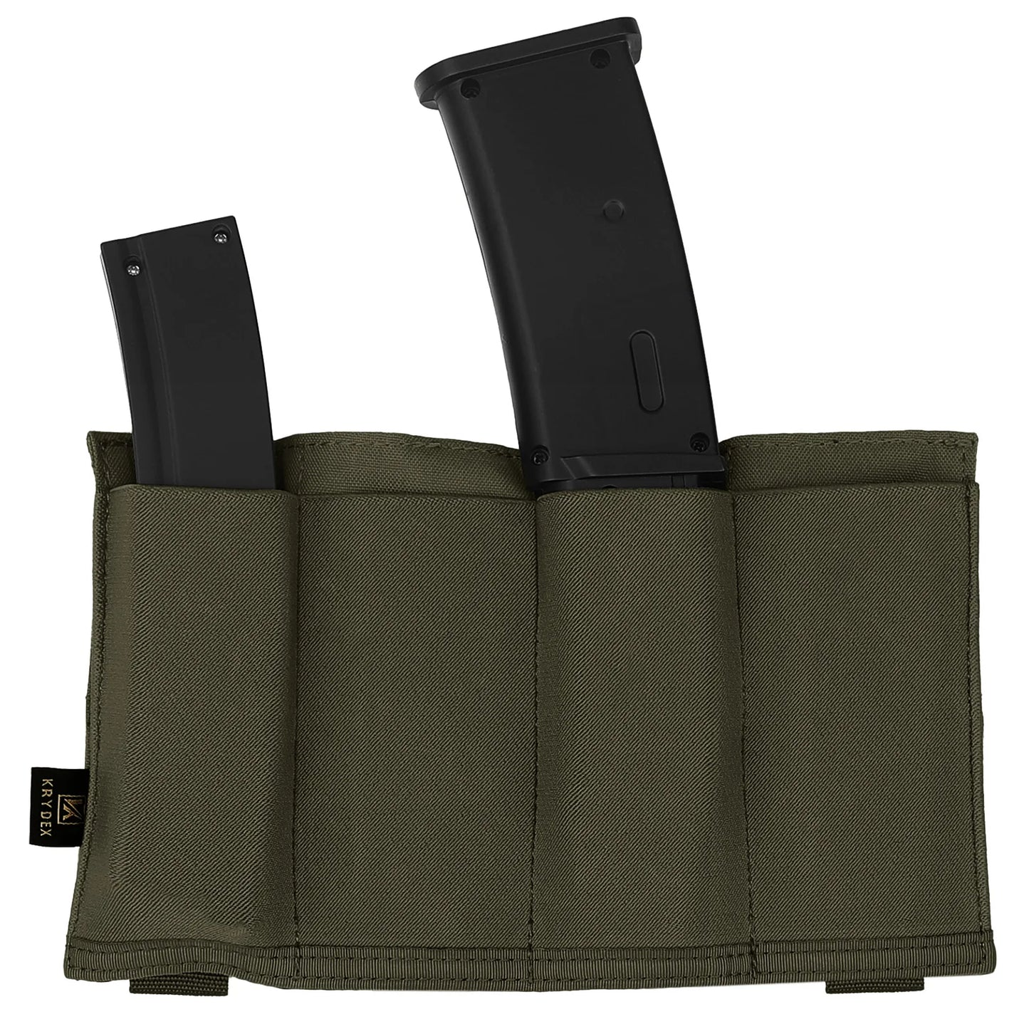 KRYDEX Quadruple Elastic Open Top SMG Magazine Pouch MOLLE Tactical MP5/ MP7 / Kriss Mag Pouch