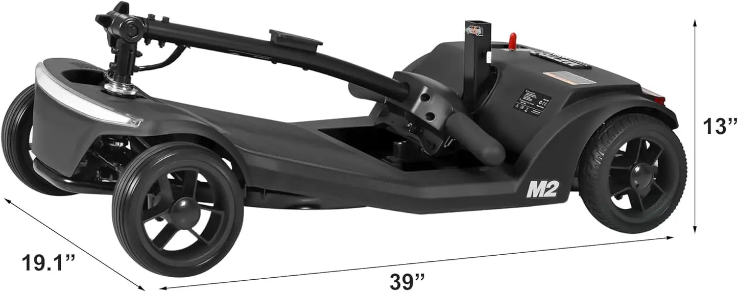 330lbs Max Weight Electric Mobility Scooter 4 Wheel Mobility 10-15 miles Per Charge Wheelchair