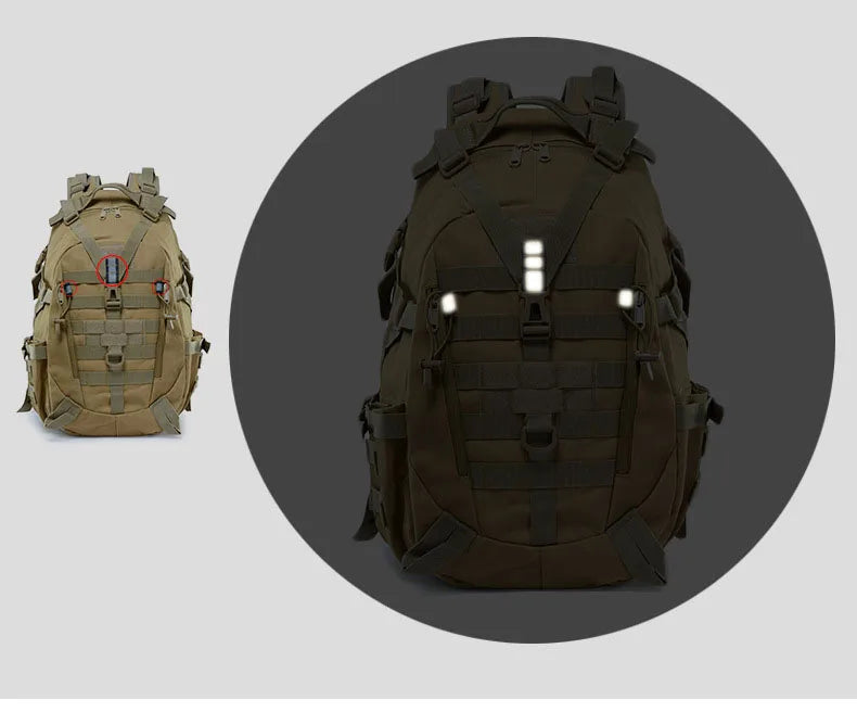 Military Tactical Backpack Men Assault Pack Army Molle Bag 25L 900D Waterproof Hiking Rucksack