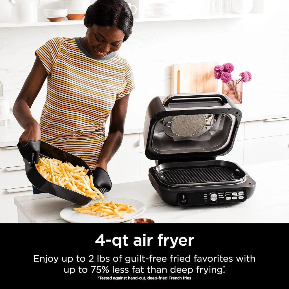 7-in-1 Indoor Grill/Griddle Combo, use Opened or Closed, Air Fry, Dehydrate & More/ NINJA