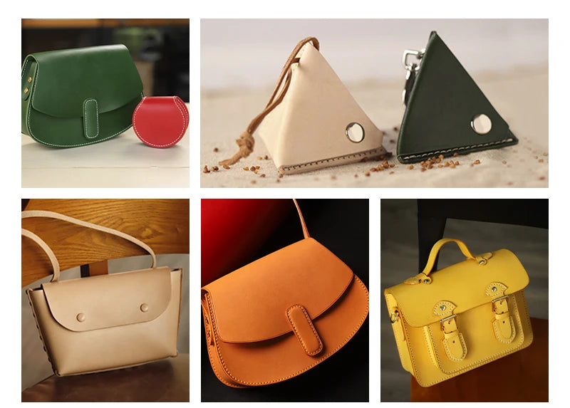 WUTA Full Grain Drum Dyed Vegetable Tanned Cowhide Skin Pre-cut Vachetta Leather Genuine Leather