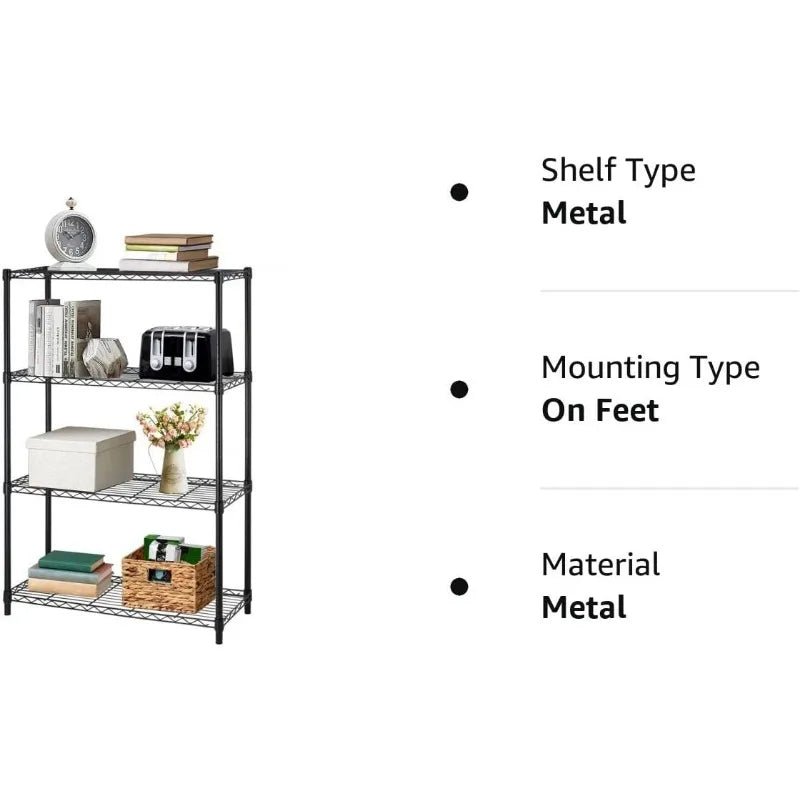 Storage Shelves 2100Lbs Capacity, 6-Shelf on Casters 48" L×18" W×72" H Commercial Wire Shelving Unit