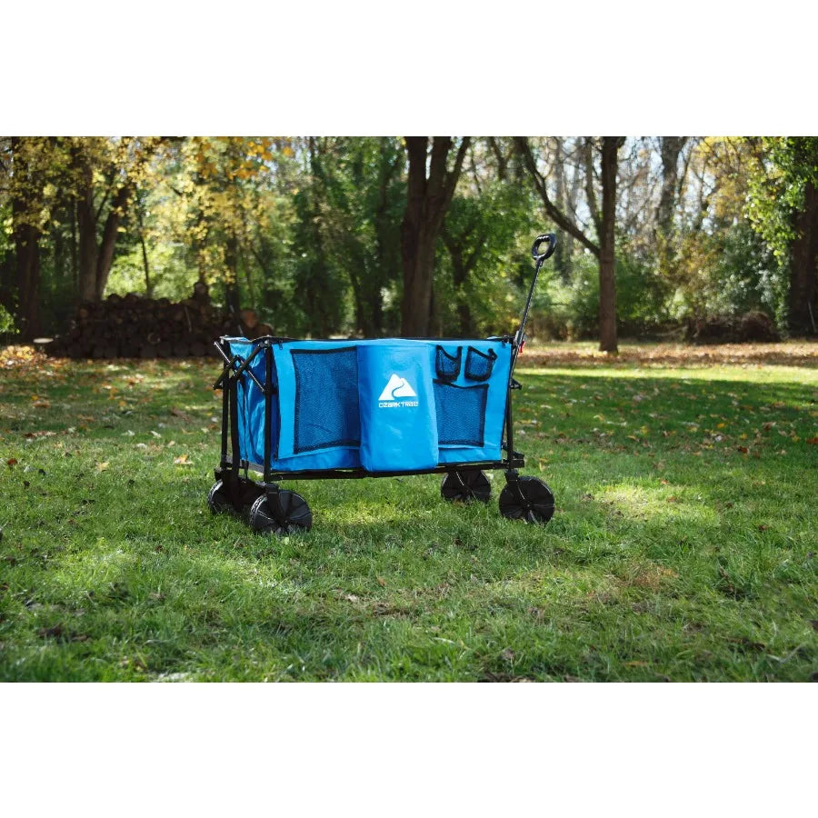Ozark Trail All-Terrain Big Bucket Cart Wagon, Height 27", Blue
