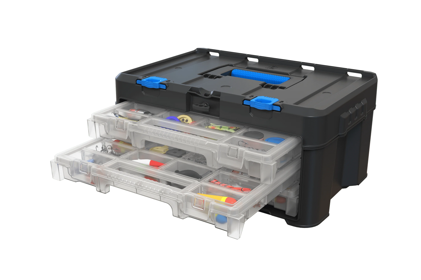 HART 3 parts and tool box organizers, clear plastic containers