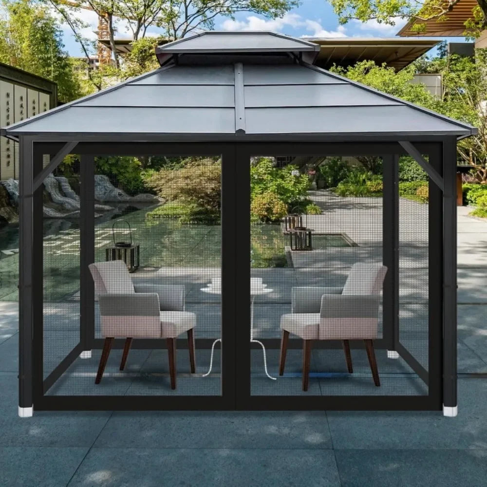 10' x 12' Outdoor Mesh Netting Screen 4-Panel Sidewall/Gazebo Universal Replacement Mosquito Netting