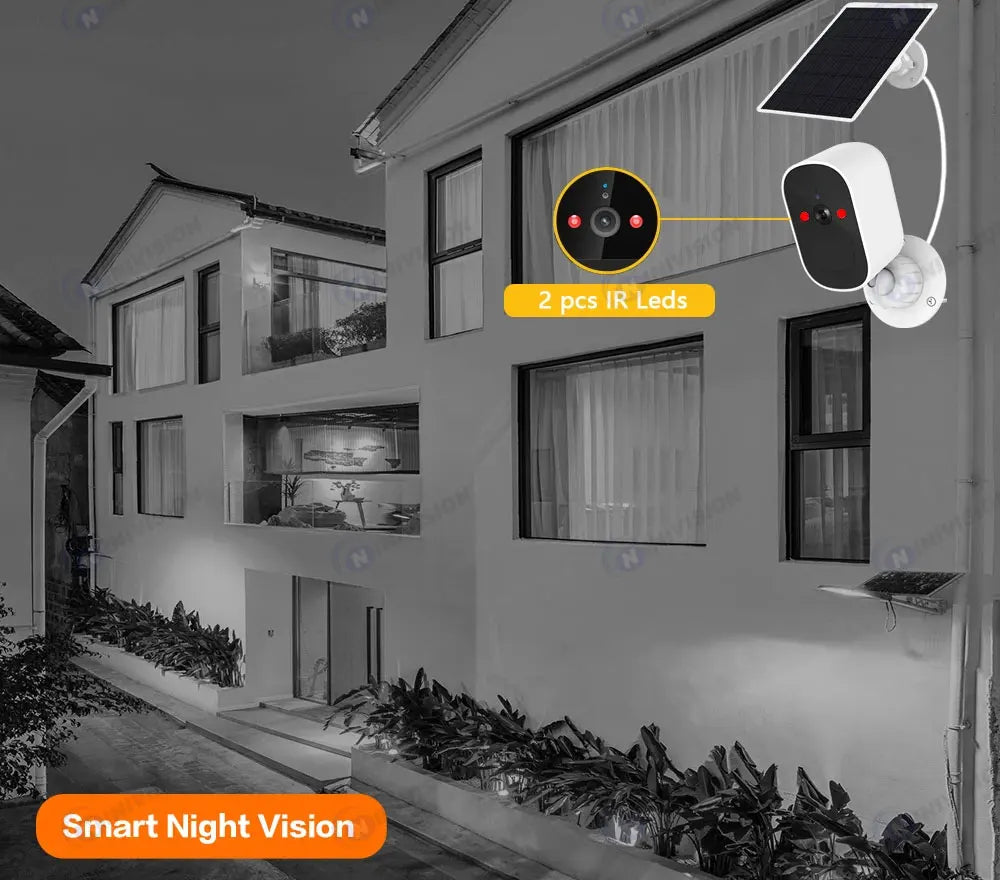 5MP HD Surveillance Solar Camera Wireless WiFi Security Battery Powered IP Camera Rechargeable ICsee