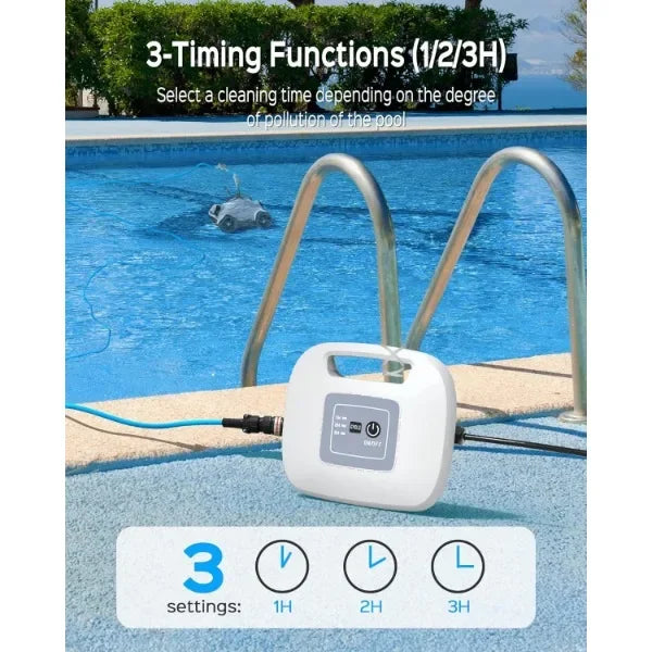 WYBOT Robotic Pool Cleaner, Automatic Pool Vacuum with Dual-Drive Motors, 33ft Swivel Floating Cable