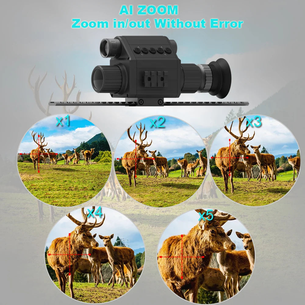 M5 Digital Riflescope Night Vision Scope Sight Infrared Monocular 1080P Video Photo Recording