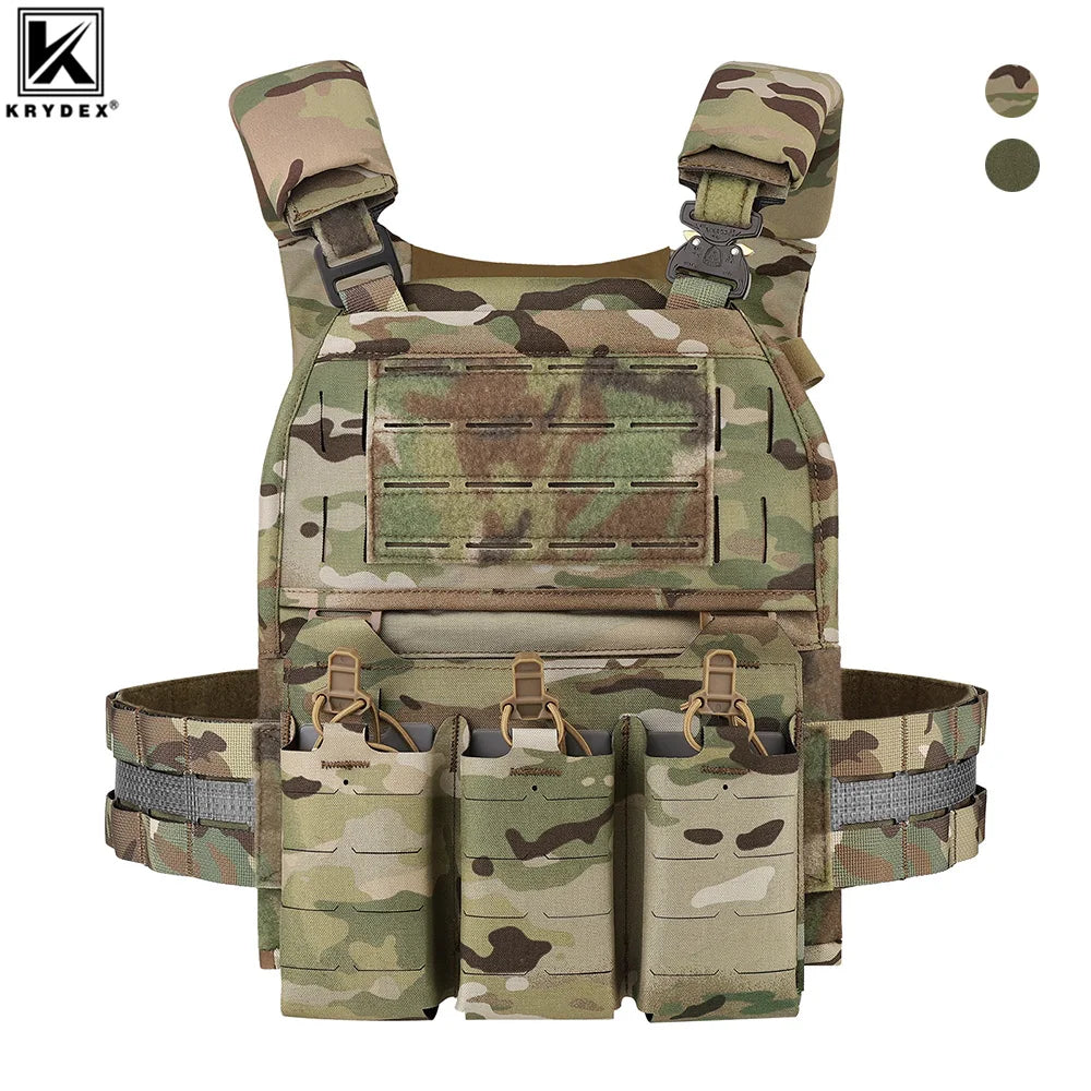 KRYDEX FCPC V5 Tactical Vest Plate Carrier Cummerbund KTAR Front Mag Flap Panel Backpack Combat Vest