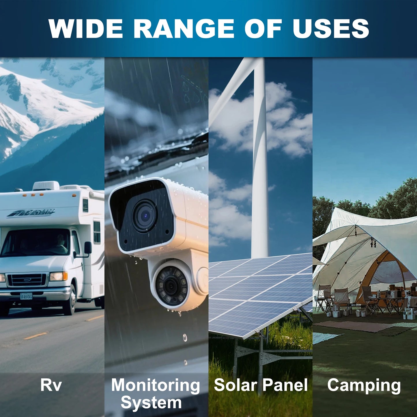 Dumfume 12.8V 50Ah LiFePO4 Lithium Battery 50A BMS 640W Rechargeable Grade A+ Cells