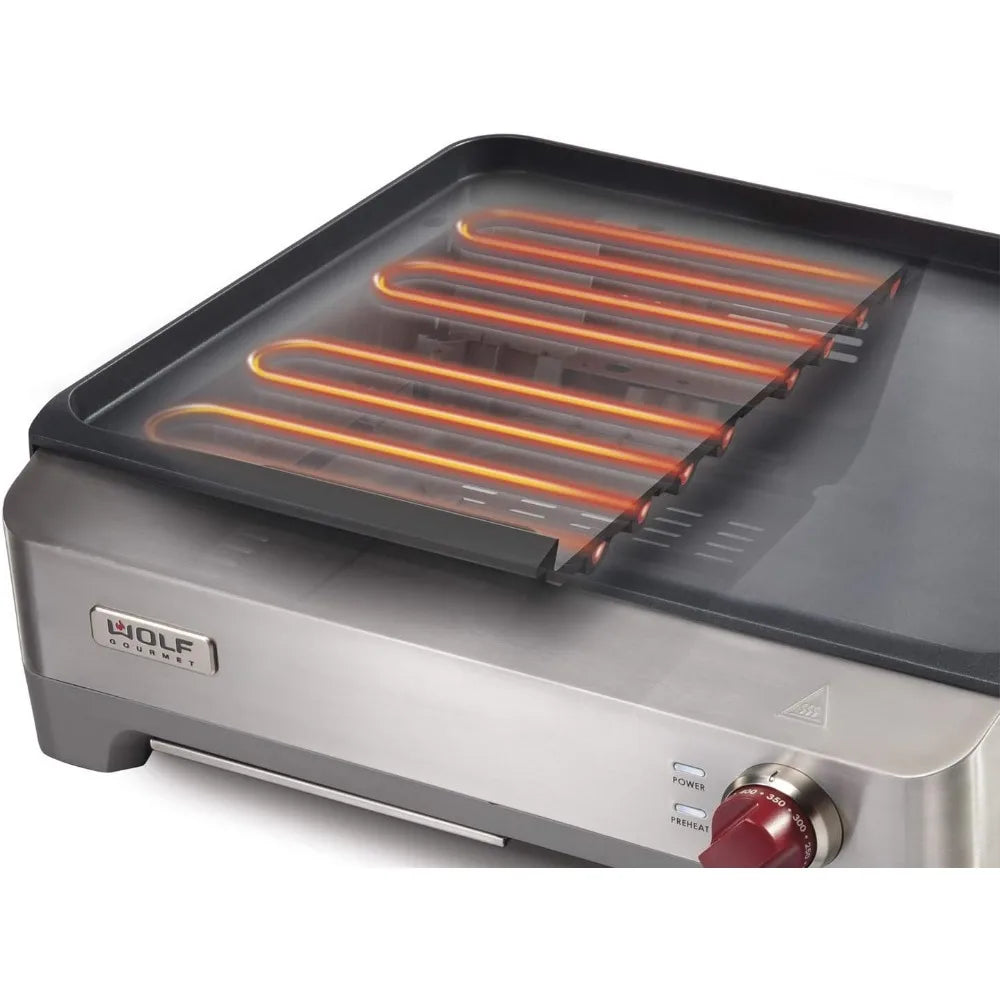 Gourmet Precision Electric Indoor Grill, 200 sq. in, Nonstick Coating, Advanced Temperature Control