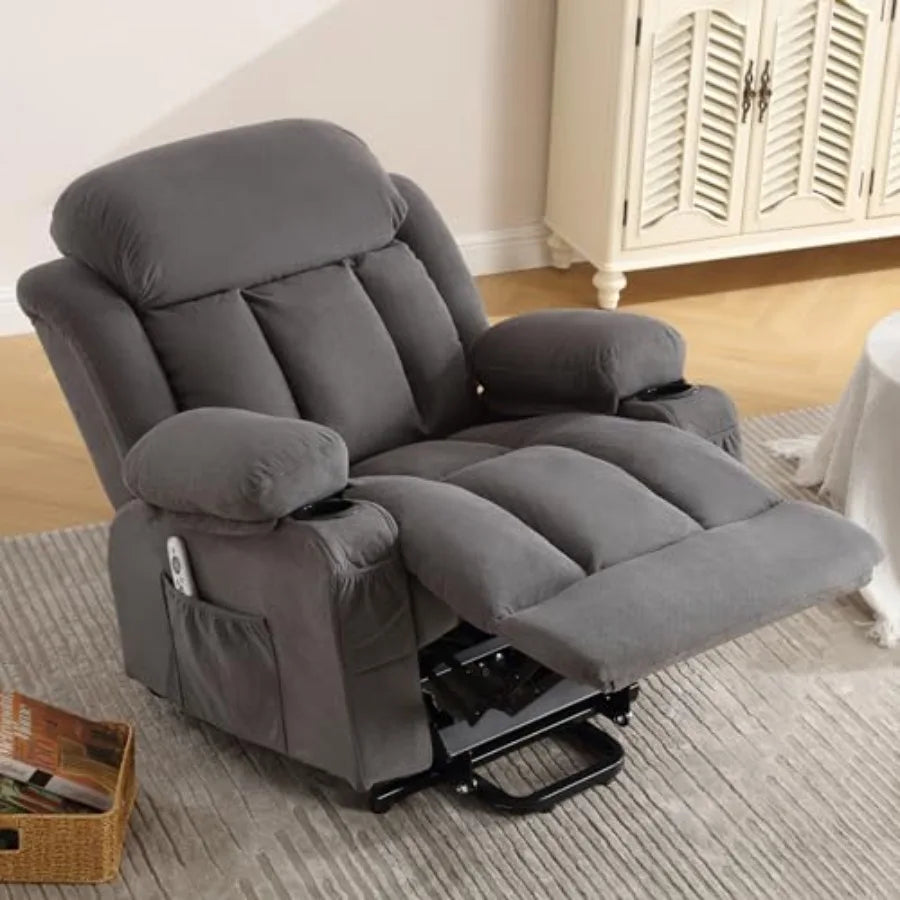 Power Lift Recliner Chair for Elderly with Vibration Massage and Lumbar Heating Electric Oversized
