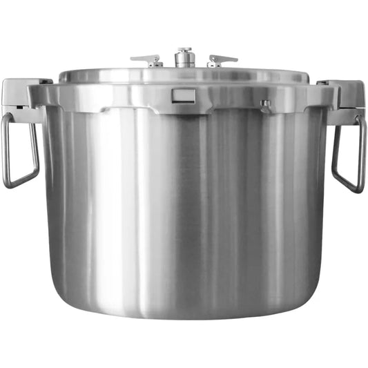 BUFFALO 37 Quart Stainless Steel Pressure Cooker Extra Large Canning Pot with Rack and Lid for Home