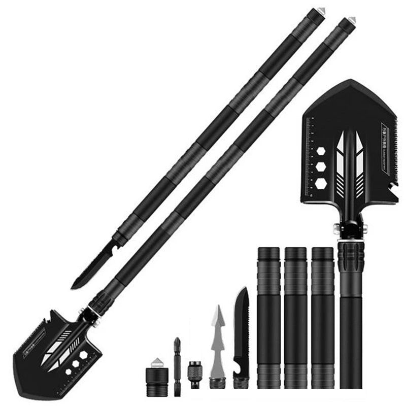 Camping Shovel Set For Survival Folding Tactical Military Shovel Multifunctional Snow Car Shovel