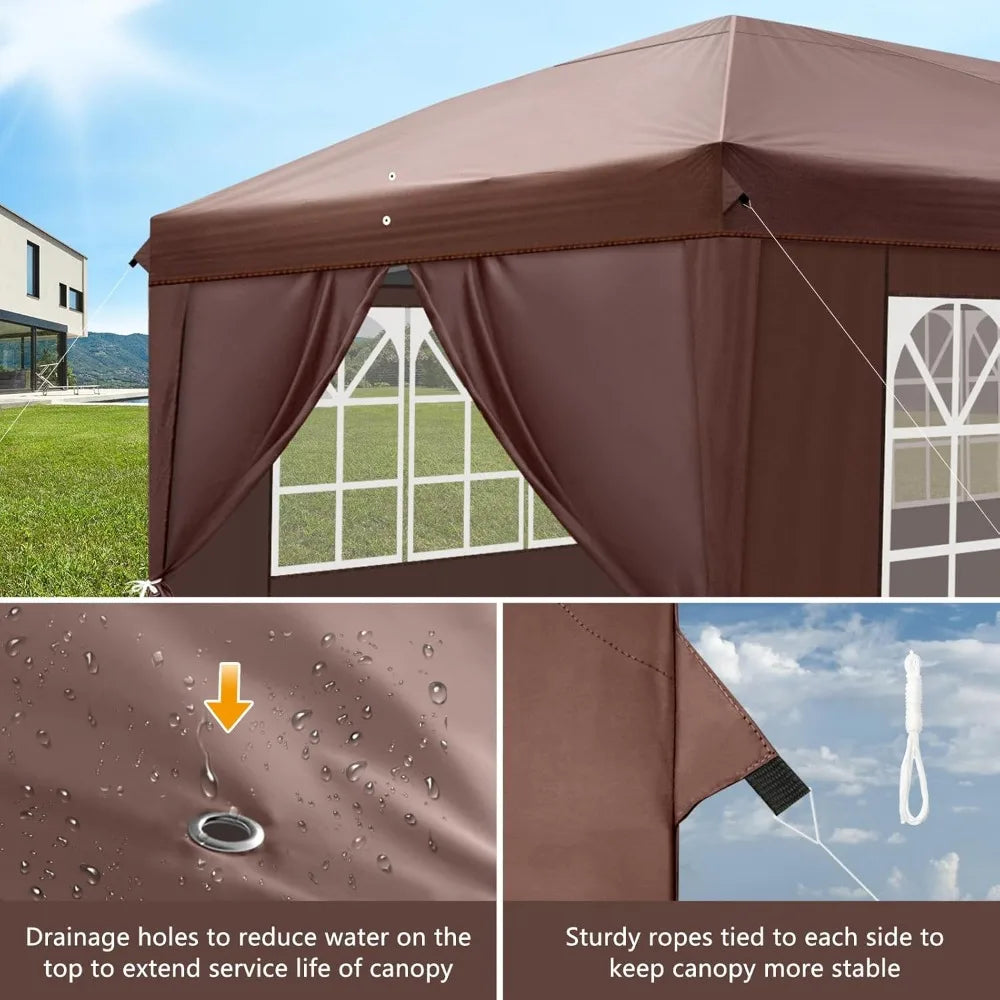 10x20ft Ez Pop Up Canopy, Portable Instant Canopy Tent/4 SideWalls, Party, Wedding
