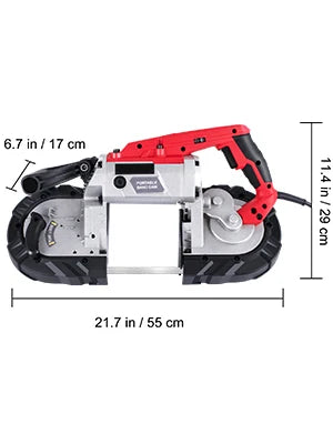 SucceBuy Portable BandSaw 5Inch Cutting Capacity Cordless Variable Speed 10Amp Motor Deep Cut