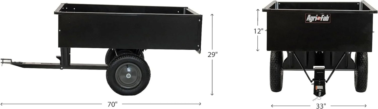 750-Pound Max Utility Tow Behind Dump Cart, Black 45-0101