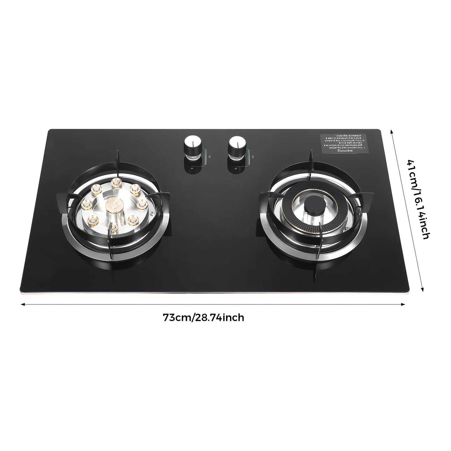 4.2KW+5.2KW Household Double Stove Hob Built in Gas Stove 2 Grade Dual-purpose Burner Natural Gas