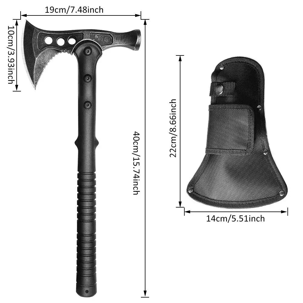 2 in 1 Tactical Axe Tomahawk Army Outdoor Hunting Camping Survival Machete Axes Hatchet Tomahawk