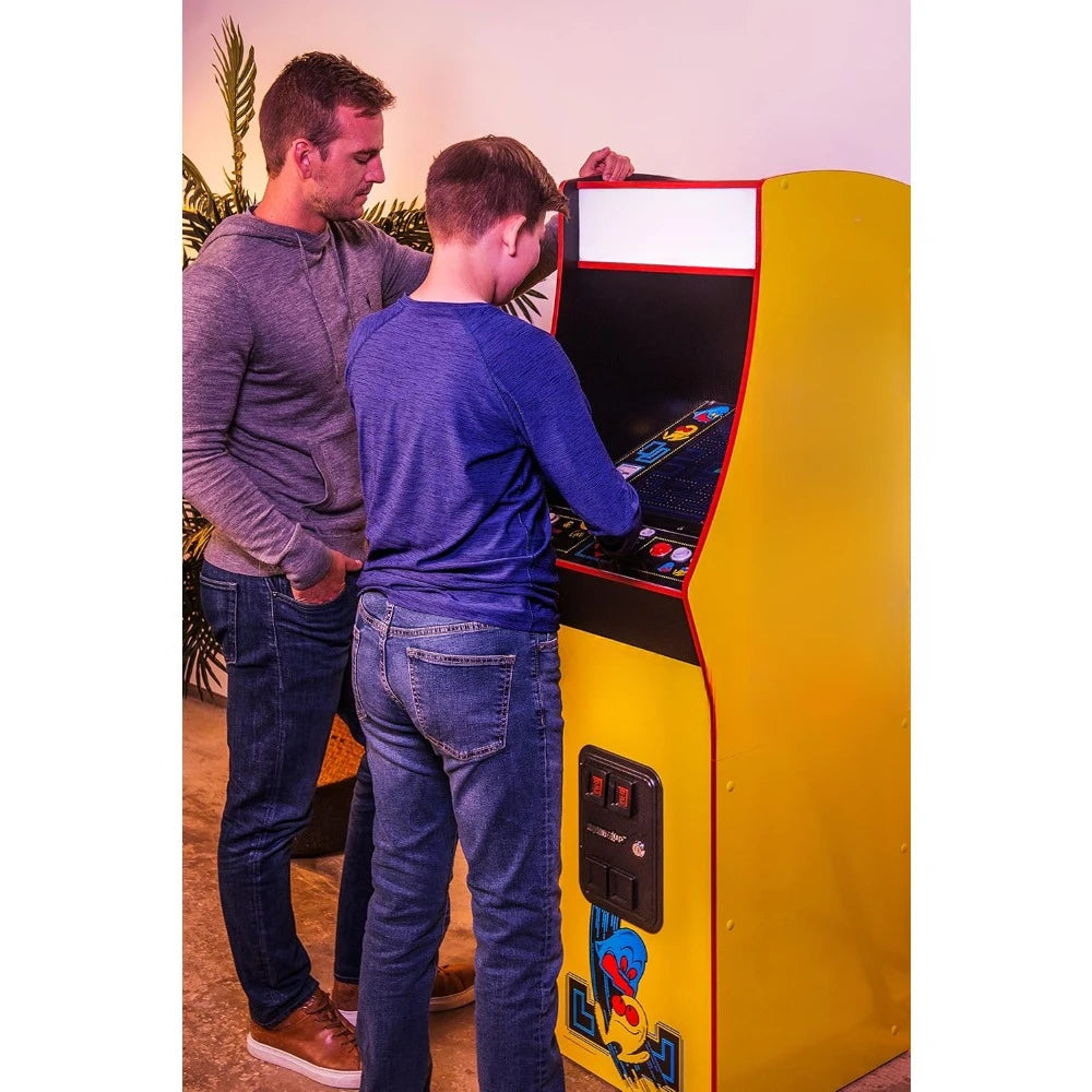 Coin Operated Games PAC-Man Deluxe Arcade Machine for Home - 5 Feet Tall - 14 Classic Games