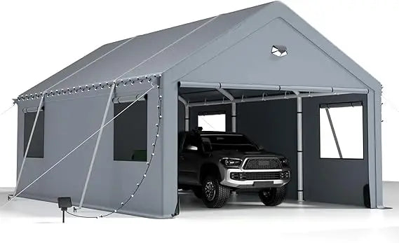 Carports 12X20 Heavy Duty，Car Ports with 180G Removable Side Walls, Carport Canopy, Portable Garage