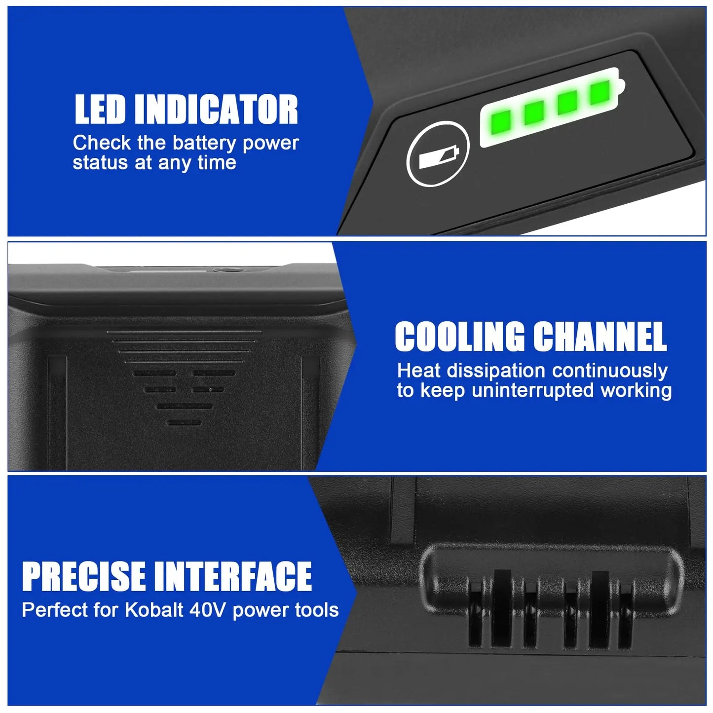 6.0Ah 40V Max Battery for Kobalt KB245-06 KB540-06 KB2540C-06 KB440-03 KB440-06 KB640-03 KB240-06