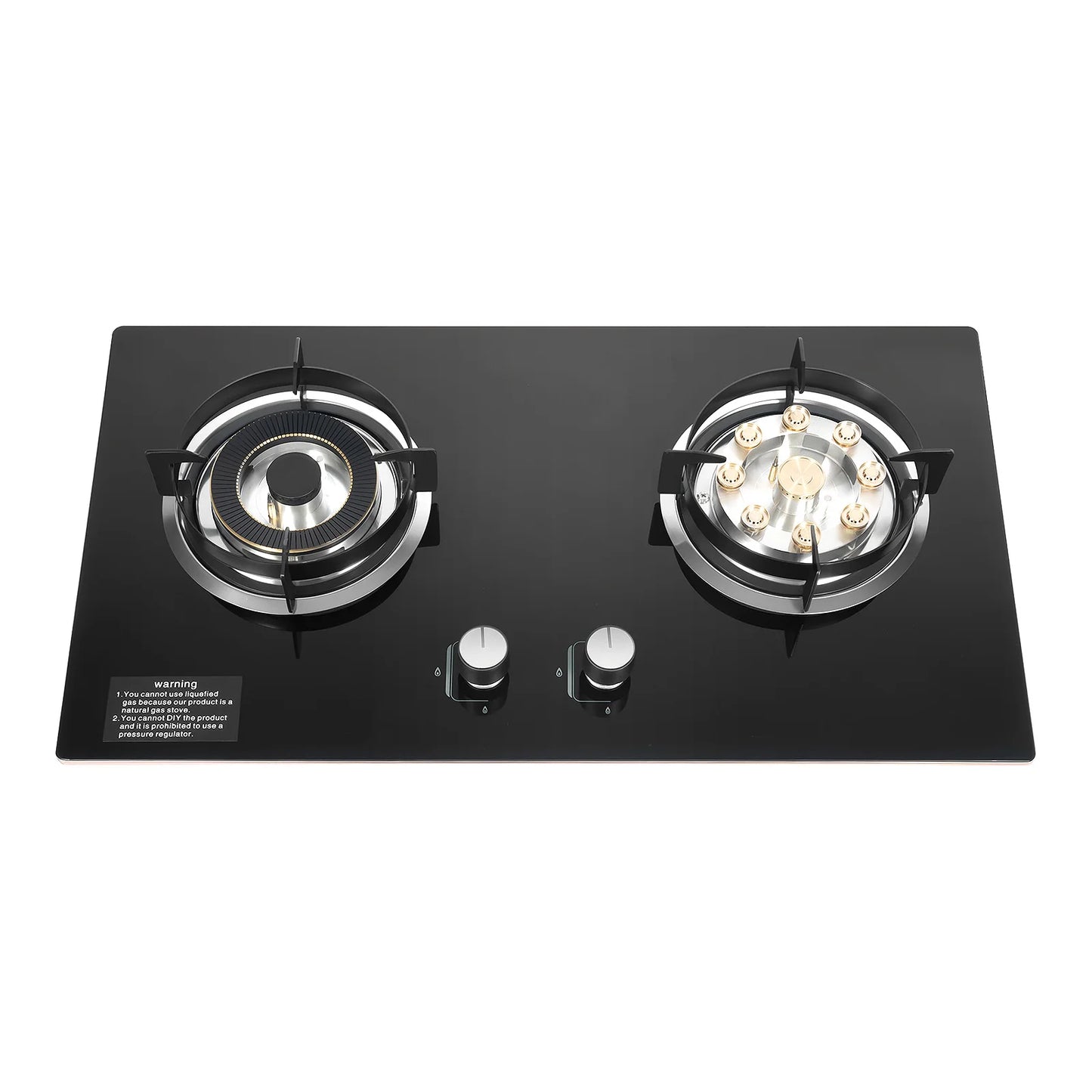 4.2KW+5.2KW Household Double Stove Hob Built in Gas Stove 2 Grade Dual-purpose Burner Natural Gas