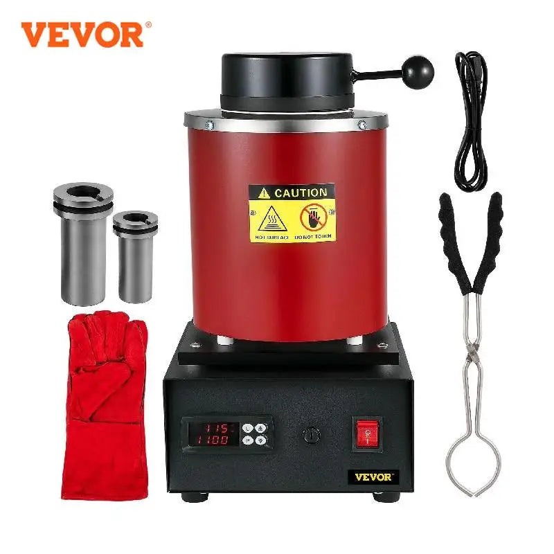 VEVOR 1/3KG Metal Melting Furnace with LED Display Screen Jewelry Making Tools Precious Gold Silver